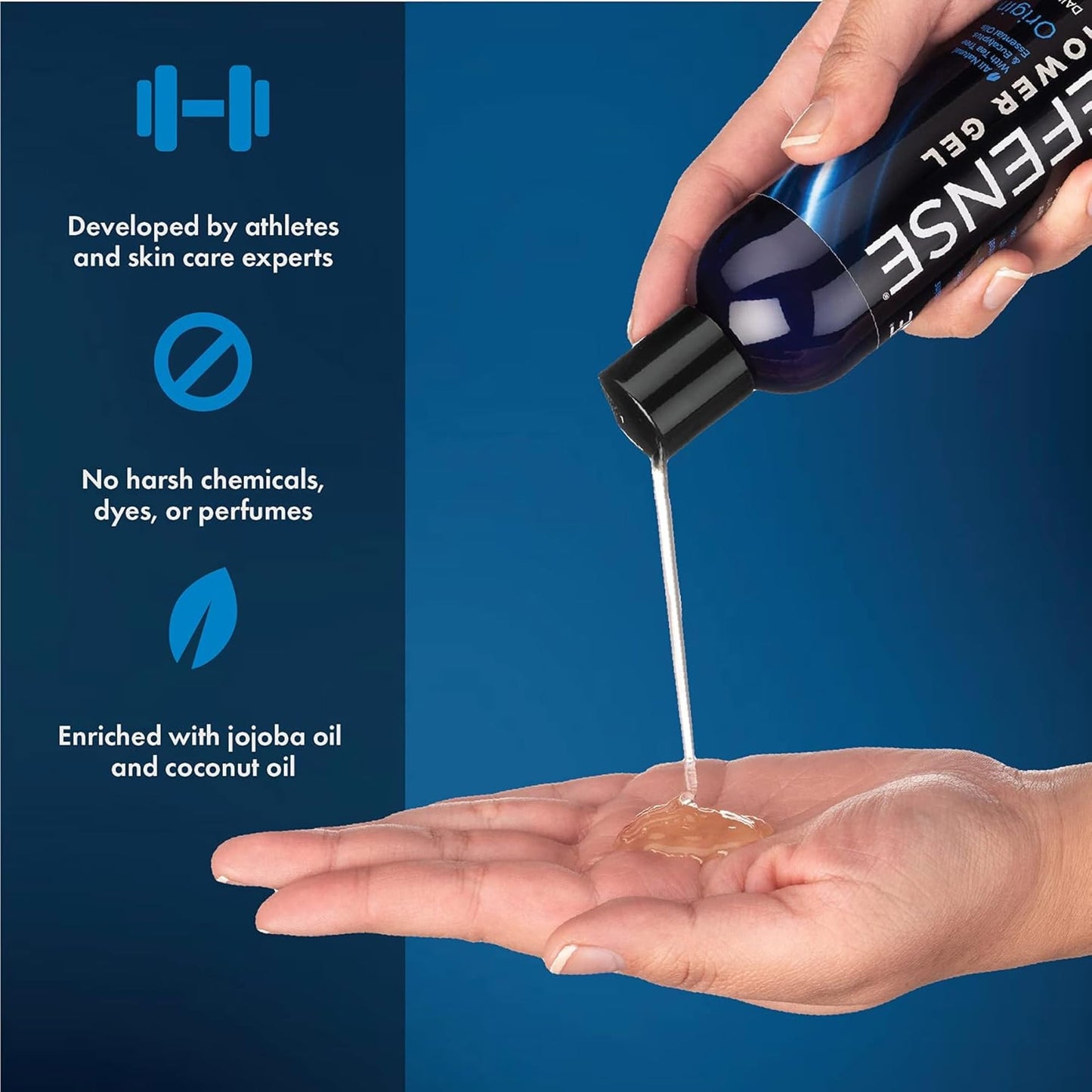 Defense Soap Organic Tea Tree Body Wash | All Natural Shower Gel with Tea Tree Oil, Eucalyptus Oil, and Aloe Vera. Wrestling Inspired, For All Mens & Womens Skin Types. 8 oz (Pack of 2)