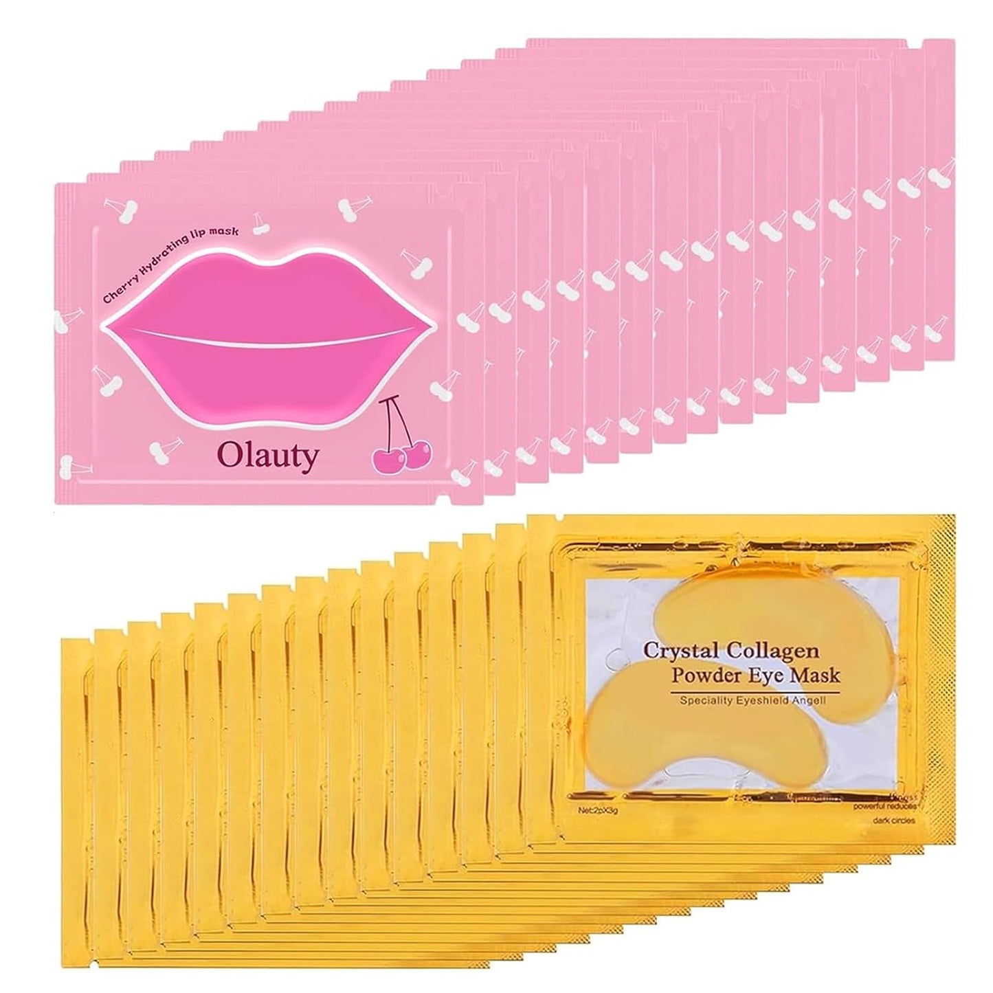 30 Pairs Lip Mask & Eye Mask, Stocking Stuffers, Eye Patches for Women, Effectively Nourishes the Lip & Eye Skin, Bulk Gifts for Women, Christmas Gifts, Bridesmaid Proposal Gifts, Hangover Kit