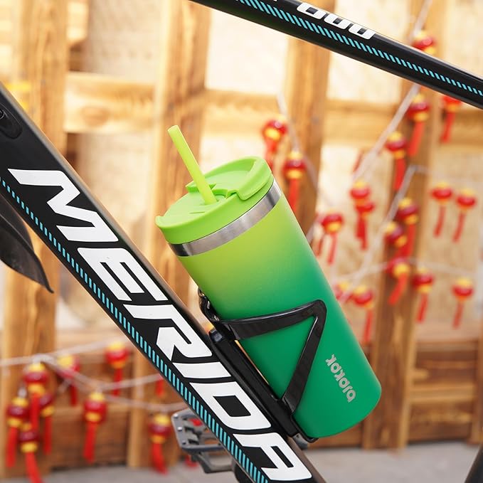 BJPKPK 22oz Insulated Tumbler With lid And Straw Stainless Steel Tumblers Travel Coffee Mug Reusable Thermal Cup,Macaron Green