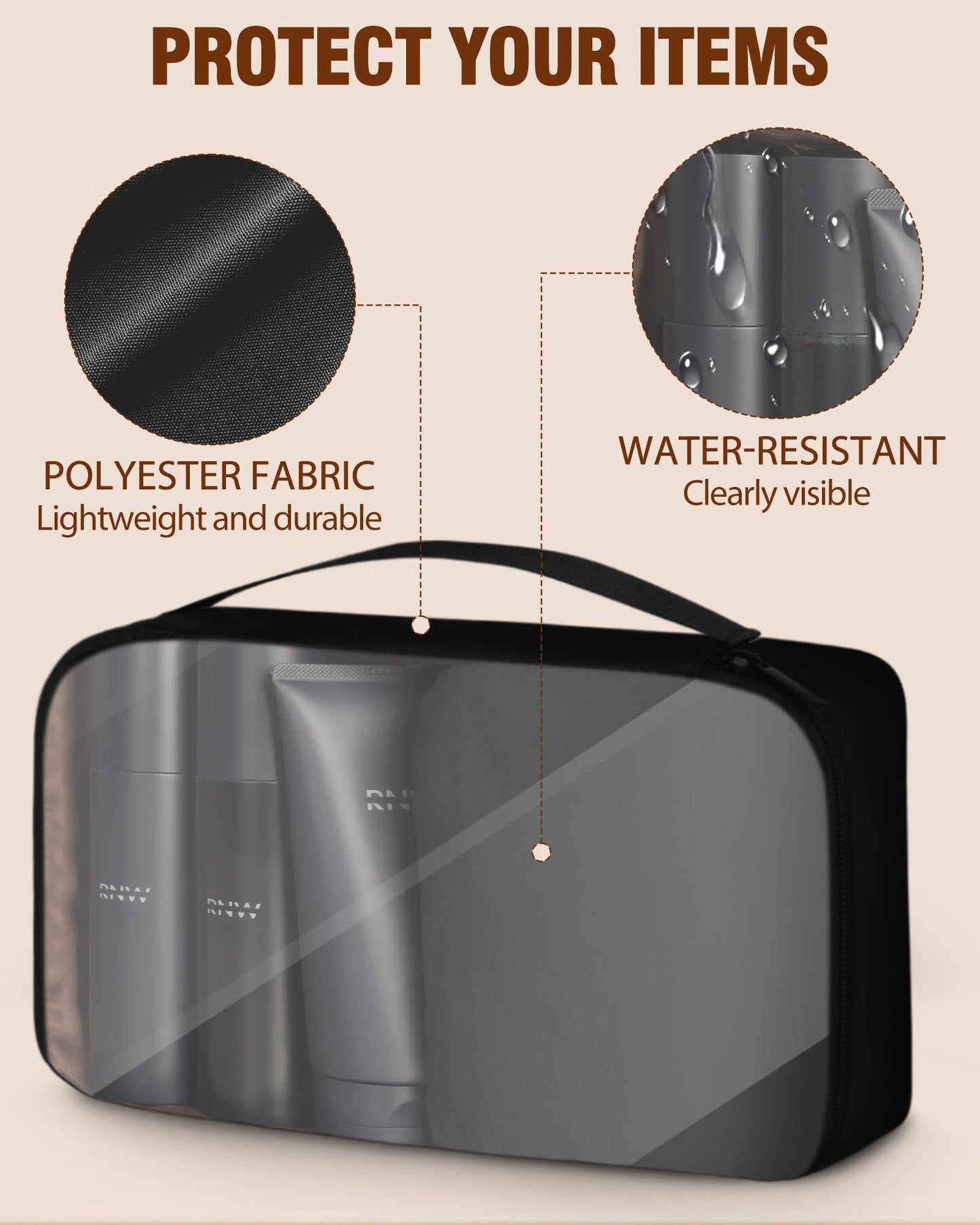 4 Set Packing Cubes, Suitcase Organizer Bags for Clothing, Toiletry, Shoe and Underwear, Durable Carry On Luggage Organizers with Zipper, Travel Essentials Accessories for Women and Men