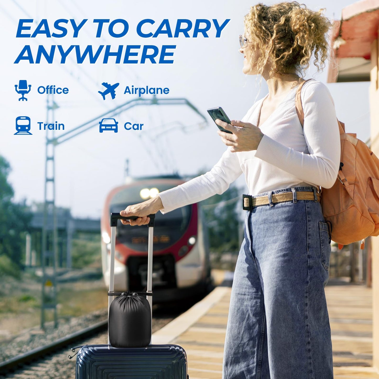 ExploreBliss Travel Pillow, Travel Pillows for Sleeping Airplane, Removable Cover Neck Pillow with Adjustable Clasp, Memory Foam Neck Pillow Set with Eye Mask, Earplugs and Storage Bag (Black)