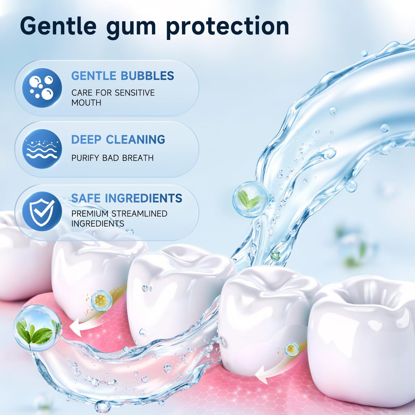 Set 2-Pack Hydroxyapatite Toothpaste for Teeth Remineralization, Enamel Repair, Sensitivity Relief & Whitening Fluoride-Free, Deep Cleaning Care, Fresh Breath