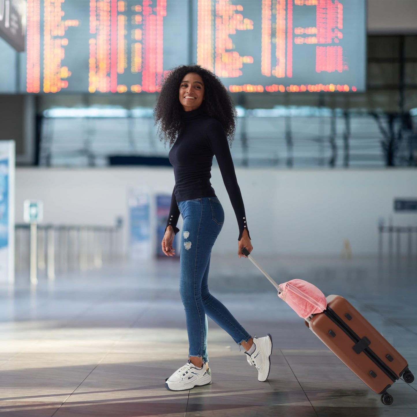 Three Geese 2-in-1 Travel Blanket Blanket and Pillows, Soft Flannel Airplane Throw with Hand Luggage Belt, 65x40inches, Portable Compact Design with Bag, Ideal for Travel Comfort.