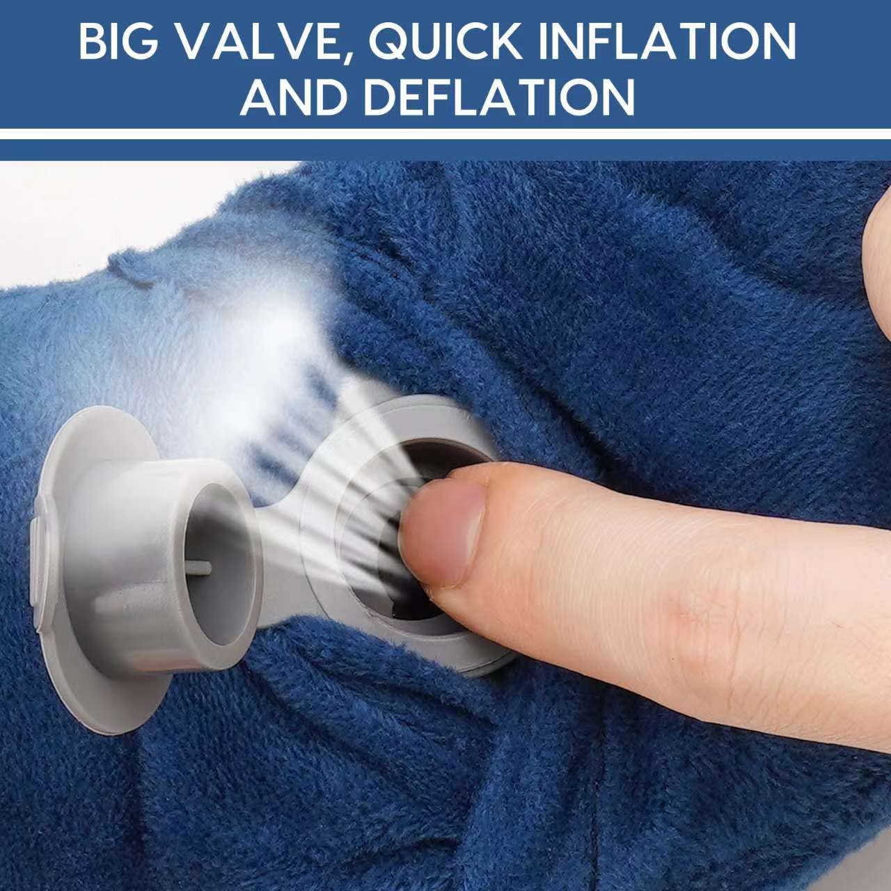 HITSZS Inflatable Travel Pillow for Airplane Inflatable Neck Pillow for Traveling with Soft Velvet Washable Cover for Sleeping, Airplane,Train, Car, Office, Contoured Eye Masks, Earplugs