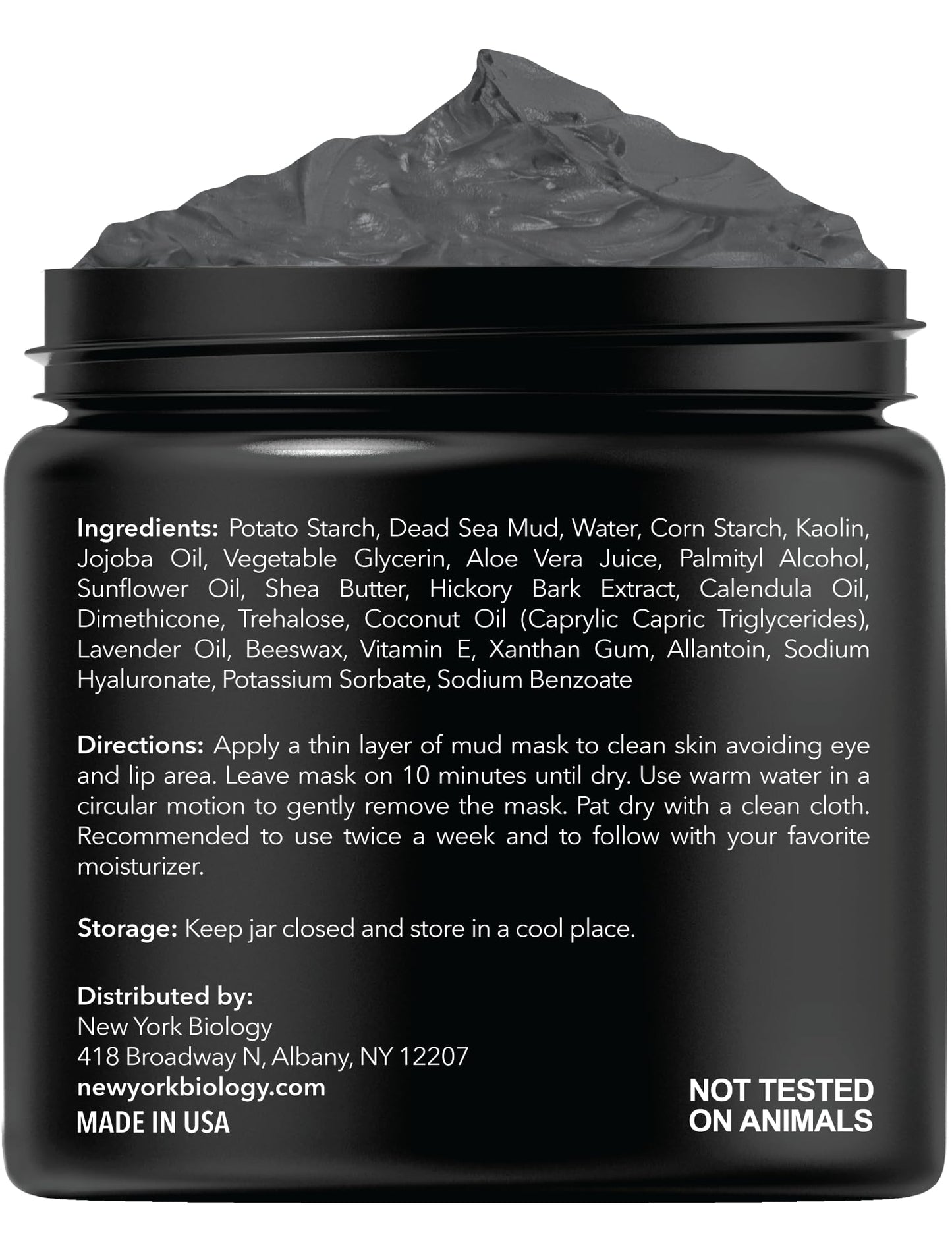 New York Biology Dead Sea Mud Mask for Face and Body | Spa Quality Pore Refiner for Oily Skin | Natural Skincare for Women & Men | Tighten Skin for A Healthier Complexion | 8.8 oz