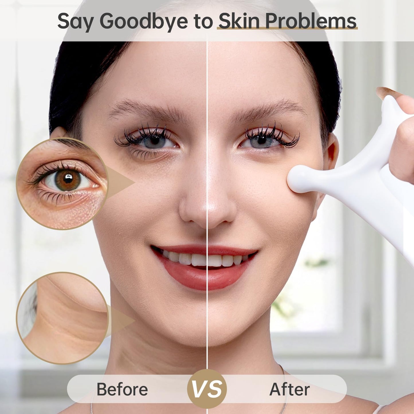 ANPODE 6-in-1 Ceramic Body Gua Sha Tool,Guasha Massager Tool for Body and Lymphatic Drainage,Gua Sha Facial Tool for Jaw Lifting&Puffiness,Muscle Scraper for Stress Relief,Self Care Gifts for Women