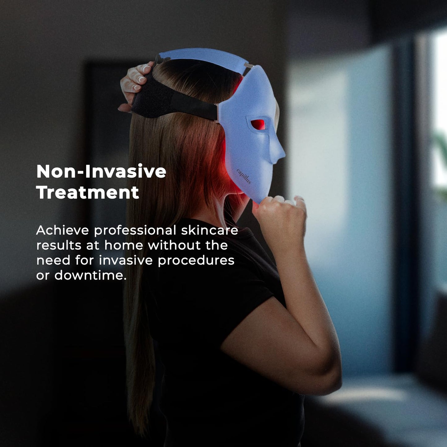 Capillus LED Red Light Therapy Mask for Face – Infrared Face Mask Light Therapy with Red, Blue & Pink LEDs – Skin Care Device for Glow, Firmness & Wrinkle Reduction – Lilac