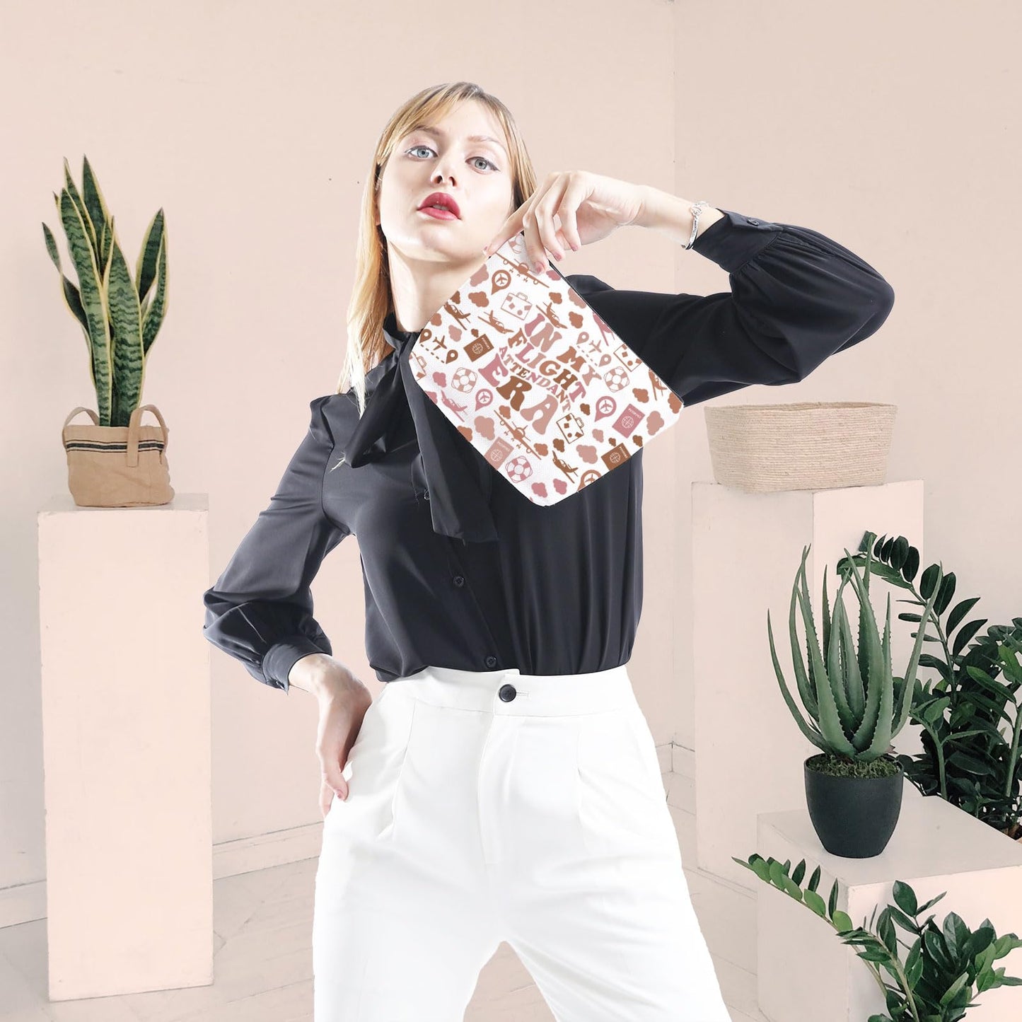 Flight Attendant Gift In My Flight Attendant Era Stewardess Aviation Travel Makeup Bag for Cabin Crew Hostess Aviation Gift (Flight Attendant Era Bag)