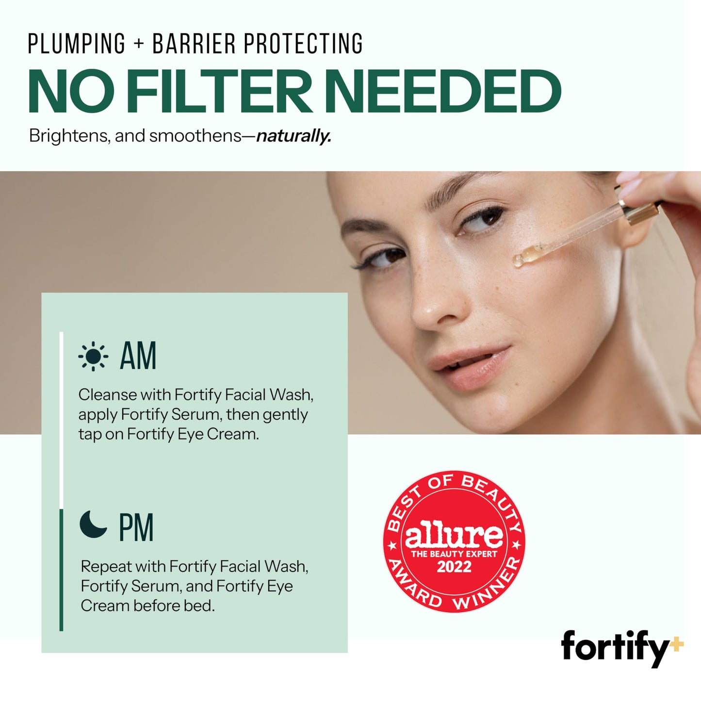 Fortify Skincare Hyaluronic Acid Serum for Face with Collagen – 3-in-1: Detox, Treat, Boost – Hydrating, Firming, Anti-Aging Serum – Dermatologist Tested Korean Skin Care – Clean Beauty – 1.69 Oz