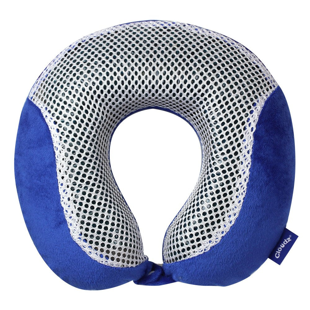 Cloudz Comfort Gel Memory Foam Travel Neck Pillow - Blue