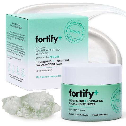 Fortify Skincare Hyaluronic Acid Moisturizer For Face with Collagen & Aloe - Dermatologist-Tested Anti-Aging Korean Skin Care - Ultra Hydrating & Nourishing - Fragrance & Alcohol-Free - 50ML/1.7Fl.Oz