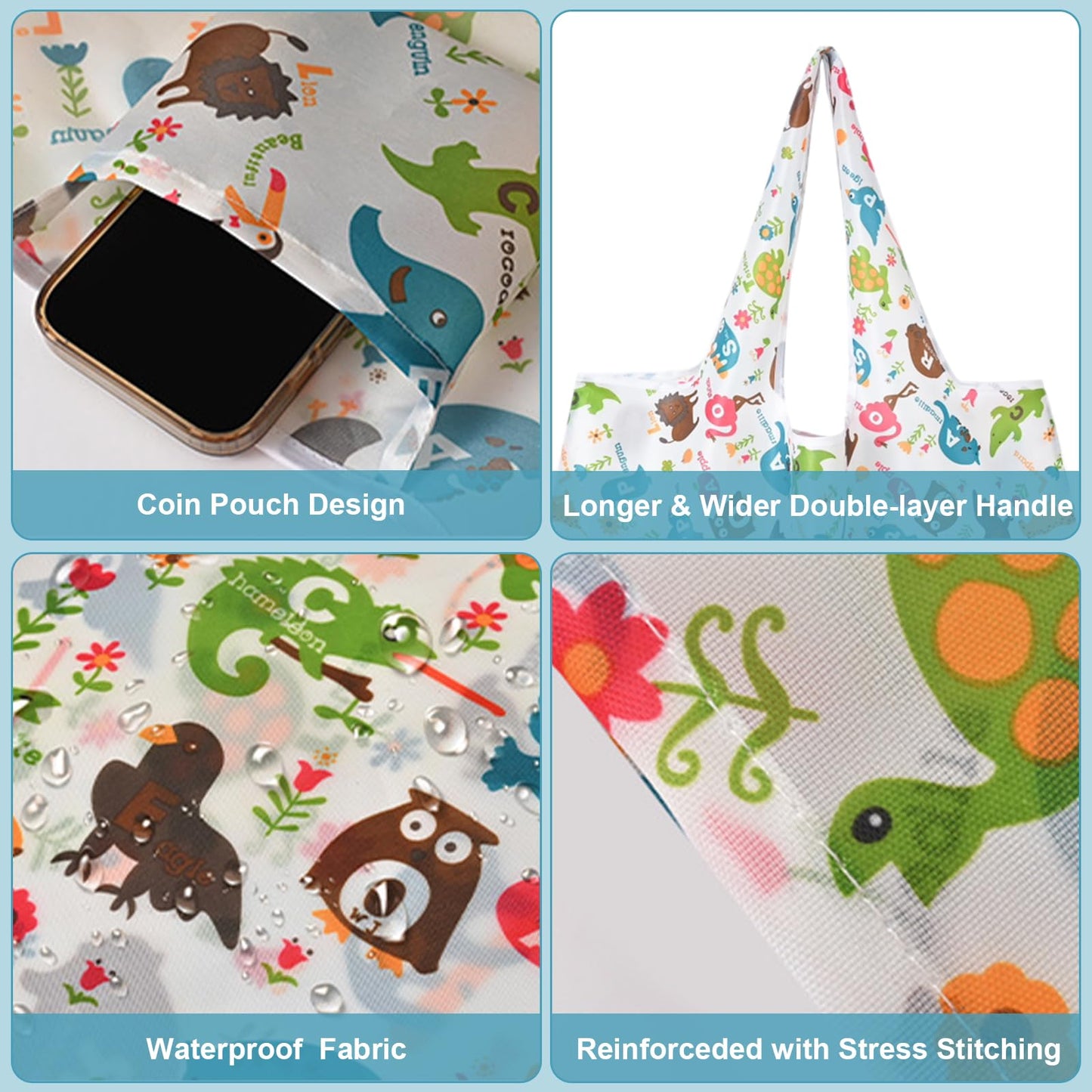 Extra Large 50Lbs Foldable Reusable Shopping Bags, 3 Pcs Reusable Grocery Bags with Handles Bulk, Machine Washable Market Tote Bags,Travel Recycle Shopping Bags in Pocket Folding kitchen Polyester Bag