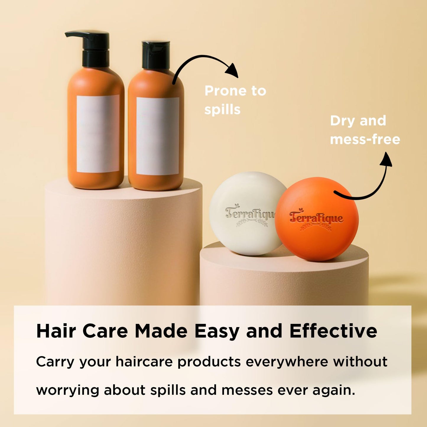 Terrafique Rice Water Shampoo and Conditioner Bar Set - Citrus Scent - for Thinning, Dry, Damaged Hair - Travel Friendly - 3.17 Oz