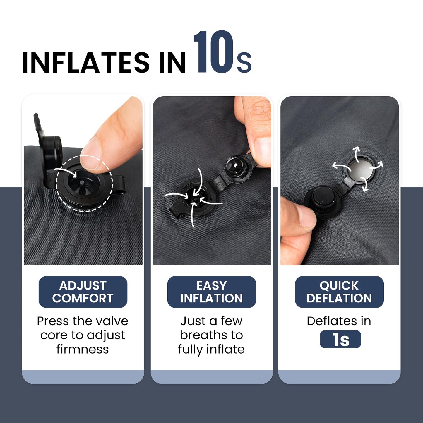 OneTigris Airdream Camping Pillow Ultralight Inflatable Compact for Travel Backpacking Hiking