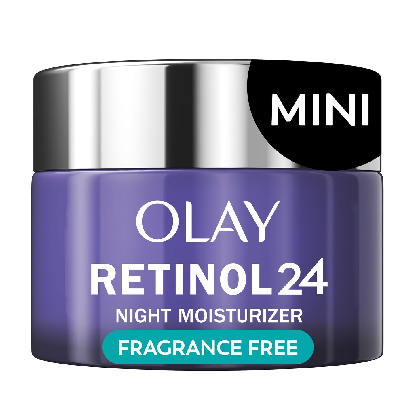 Olay Retinol 24 Face Moisturizer, Anti-Aging Night Cream for Women, Trial Size, Fragrance-Free, Non Greasy - Anti-Wrinkle, Smooth Fine Lines, Tightening Skin Care - Peptides, Glycerin, 0.5 Oz