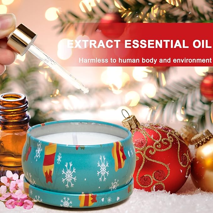 2 Pack Aromatherapy Candles, 2.5 Oz Scented Candles, Rose and Cherry Blossom, Soy Scented Candle with Floral Scents, Portable Small Jar Candle Set for Travel, Spa, Bath, Yoga, Home Decor Candle