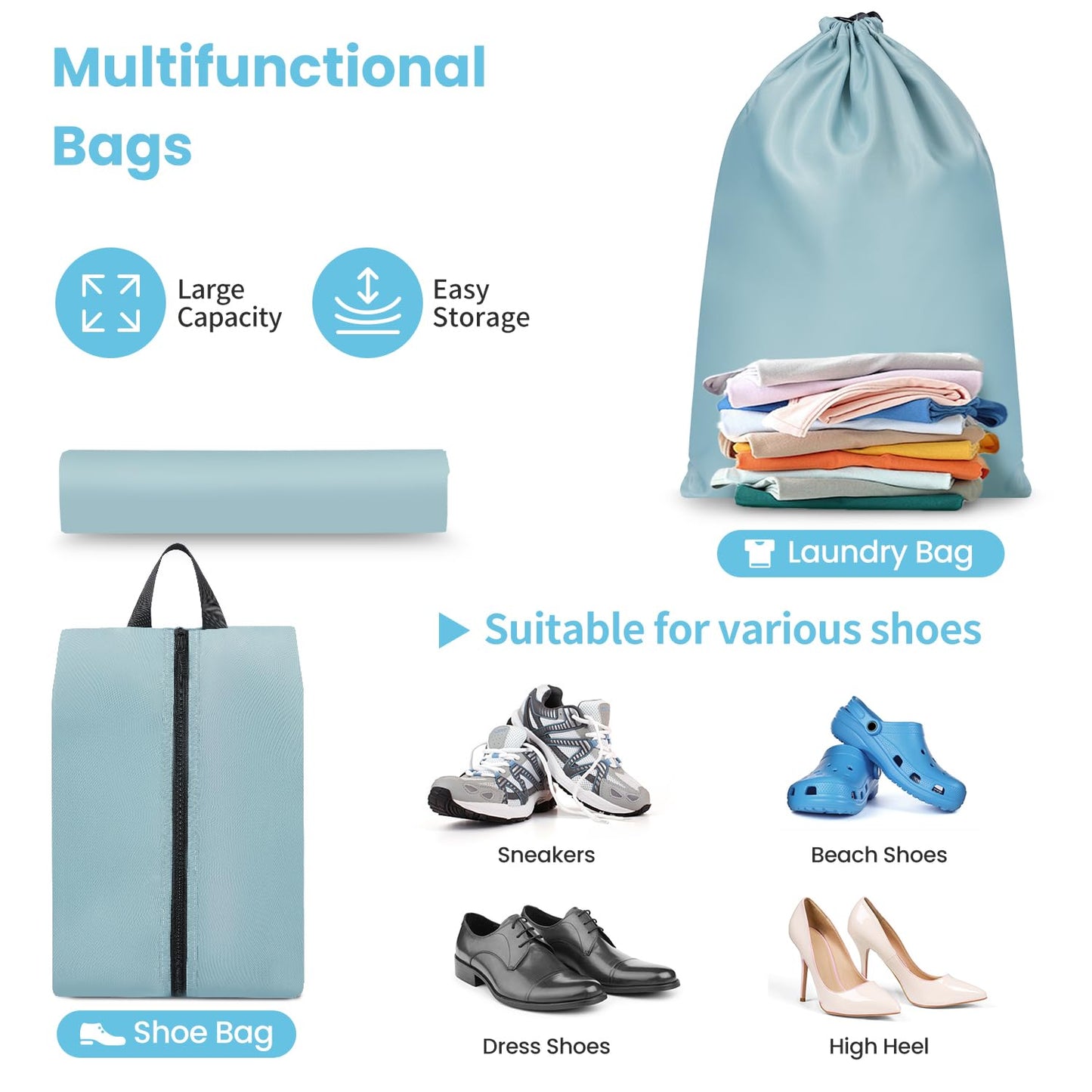 Packing Cubes for Travel | 10 Set Teal |Durable Luggage Organizer 4 Size(Extra Large, Large, Medium, Small),Comprehensive Cubes for Toiletry,Underwear, Shoe,Travel Essentials,Efficient Women Gifts