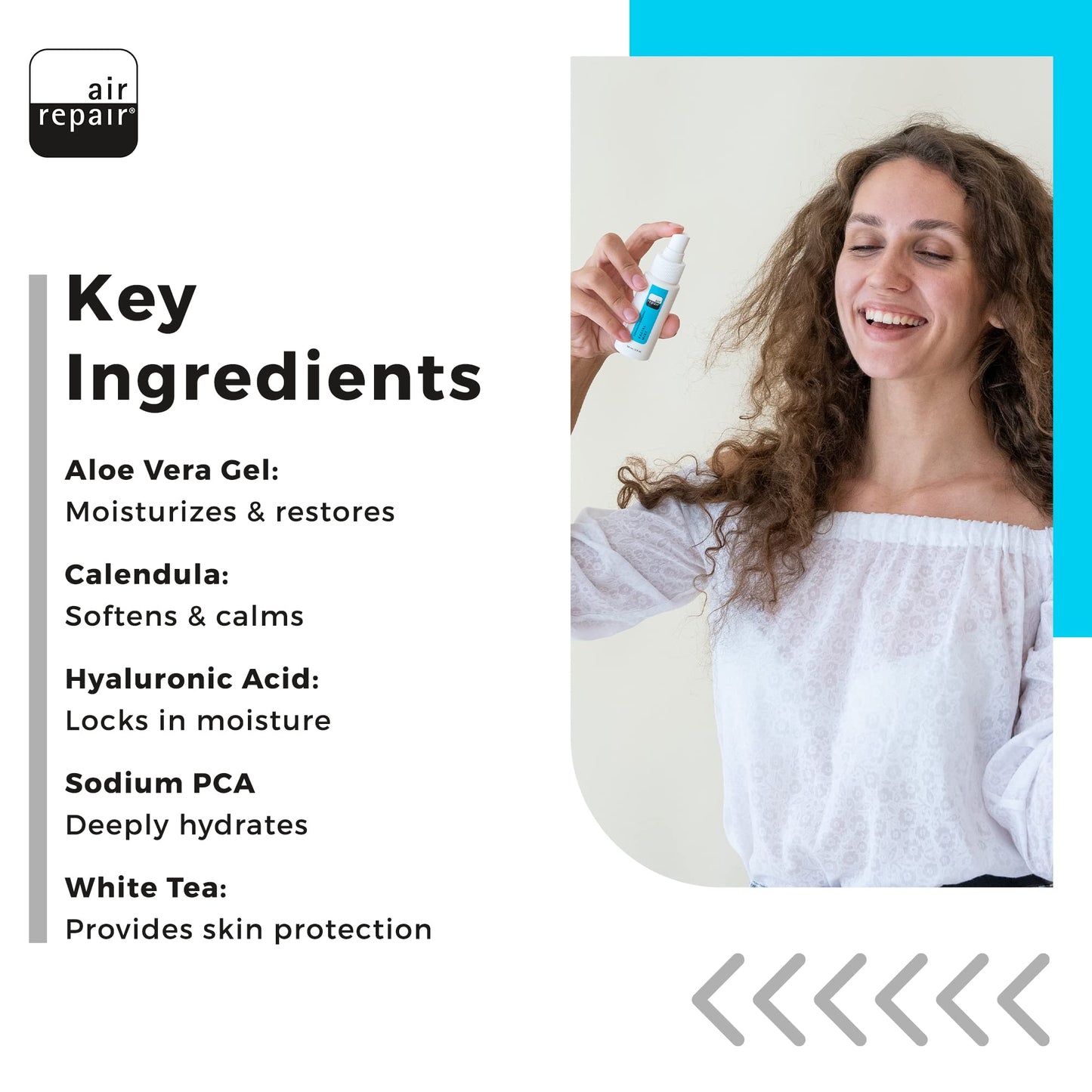 Facial Mist for Skin Care - 59 ml Makeup Face Spray Toner with Hyaluronic Acid Aloe Vera - Moisturizer & Beauty Setting Spray for Skin - Hydrating Face Mist for Dry Skin by Air Repair