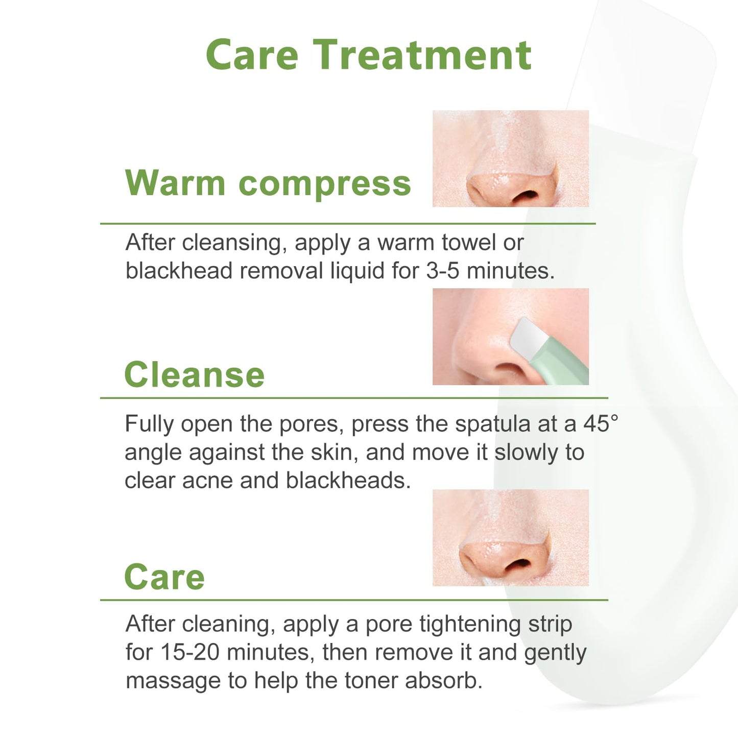 Wanocean Blackhead Remover Tool for Face Nose,Face Spatula for Facial Cleansing, Silicone Face-Scraper,Skin Care Tool, Birthday Gifts for Mom Wife Daughter Men Women(Green)