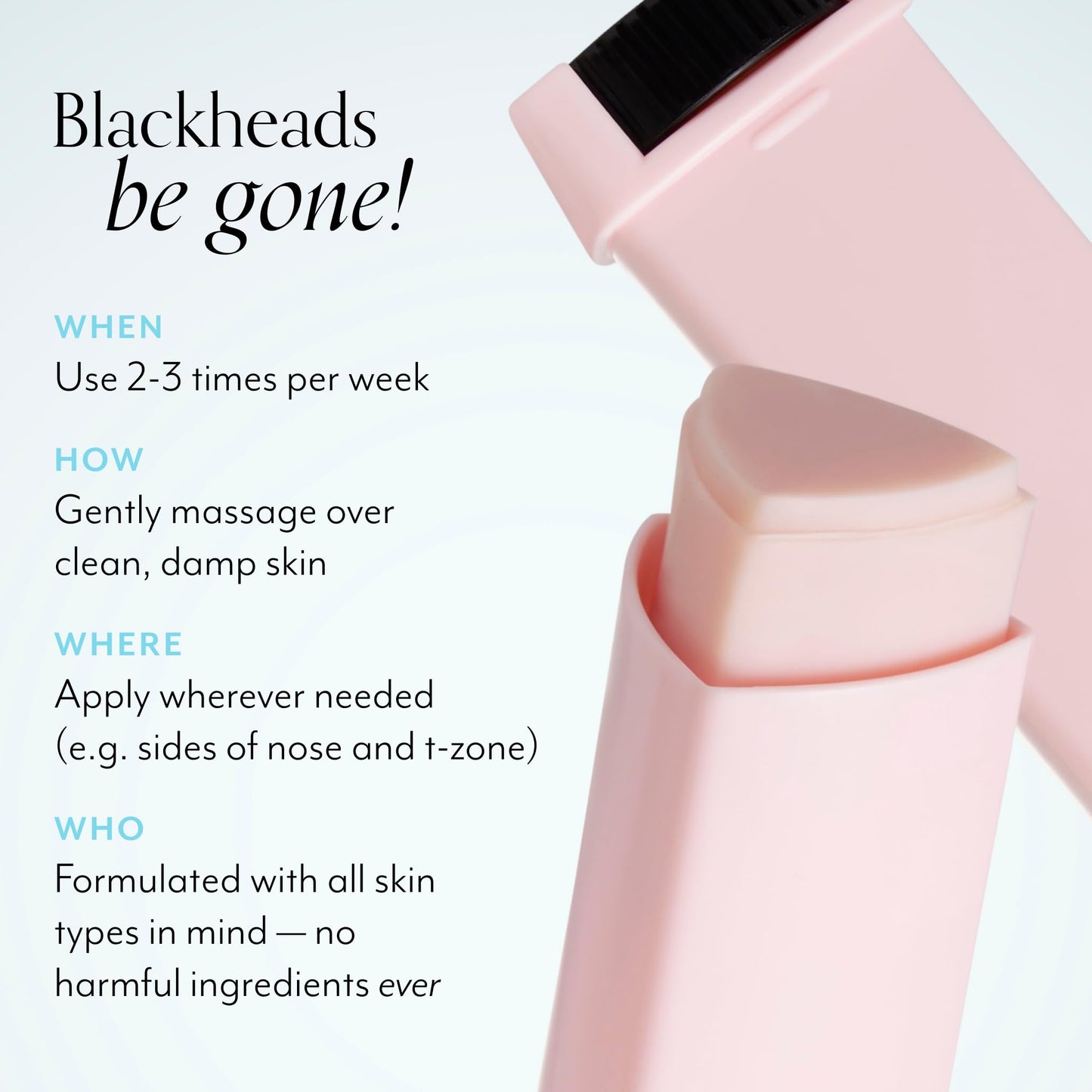 Bliss Blackhead Breakdown - Blackhead Purifying Stick - Extracts Pore Clogging Debris - Formulated with Pink Clay & Salicylic Acid