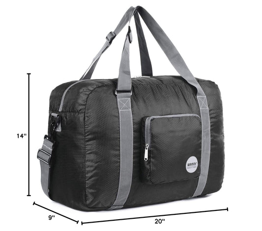 WANDF For Spirit Airlines Personal Item Bag 18x14x8 Foldable Travel Duffel Carry on Weekender Overnight for Women Men