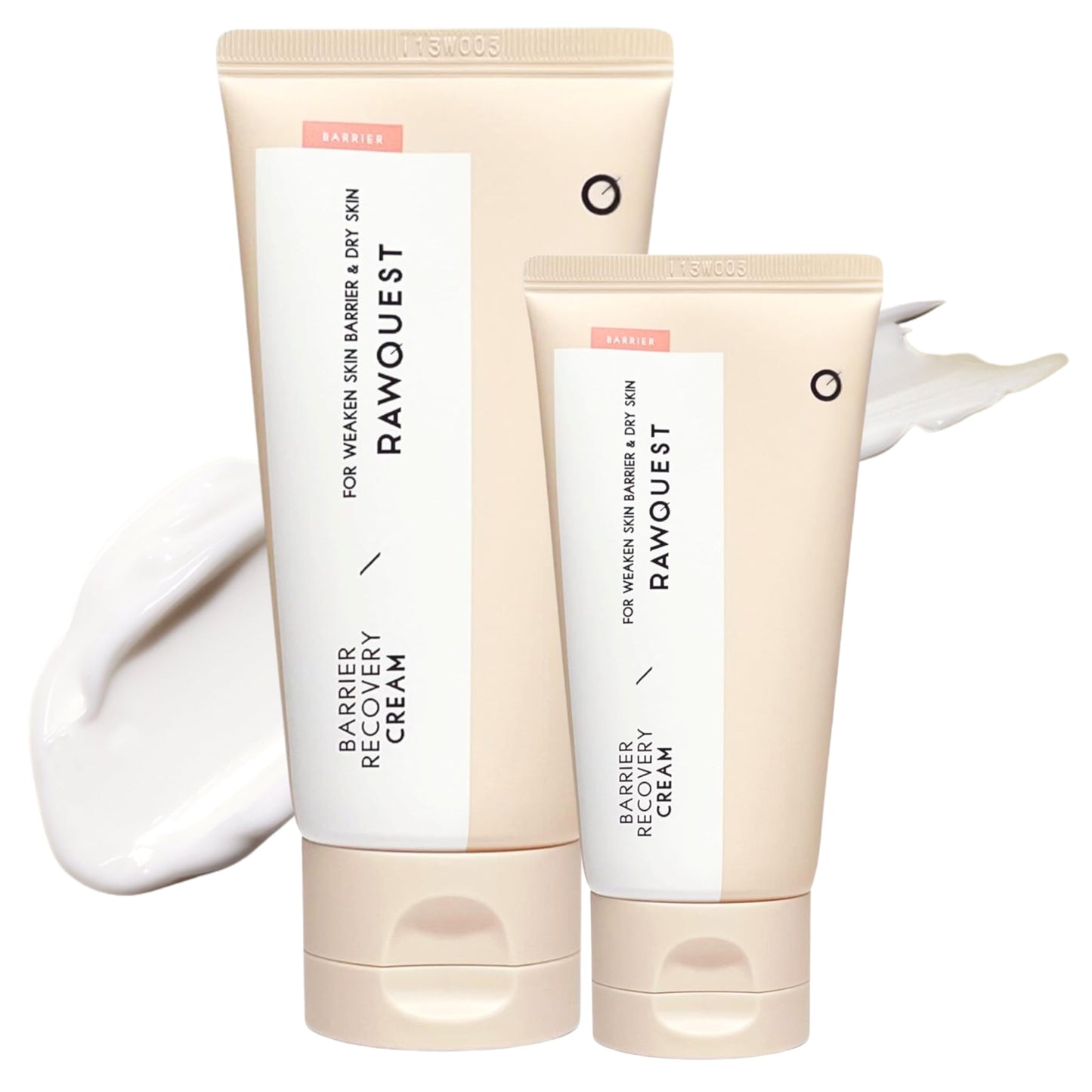 RAWQUEST [2 pack Skin Barrier Recovery Cream 25ml + 80ml, Deep Hydration, Skin Barrier Repair, Soothing, Moisturizer with Ceramide, Panthenol, Hyaluronic Acid for Dry Sensitive Skin, Korean Skincare