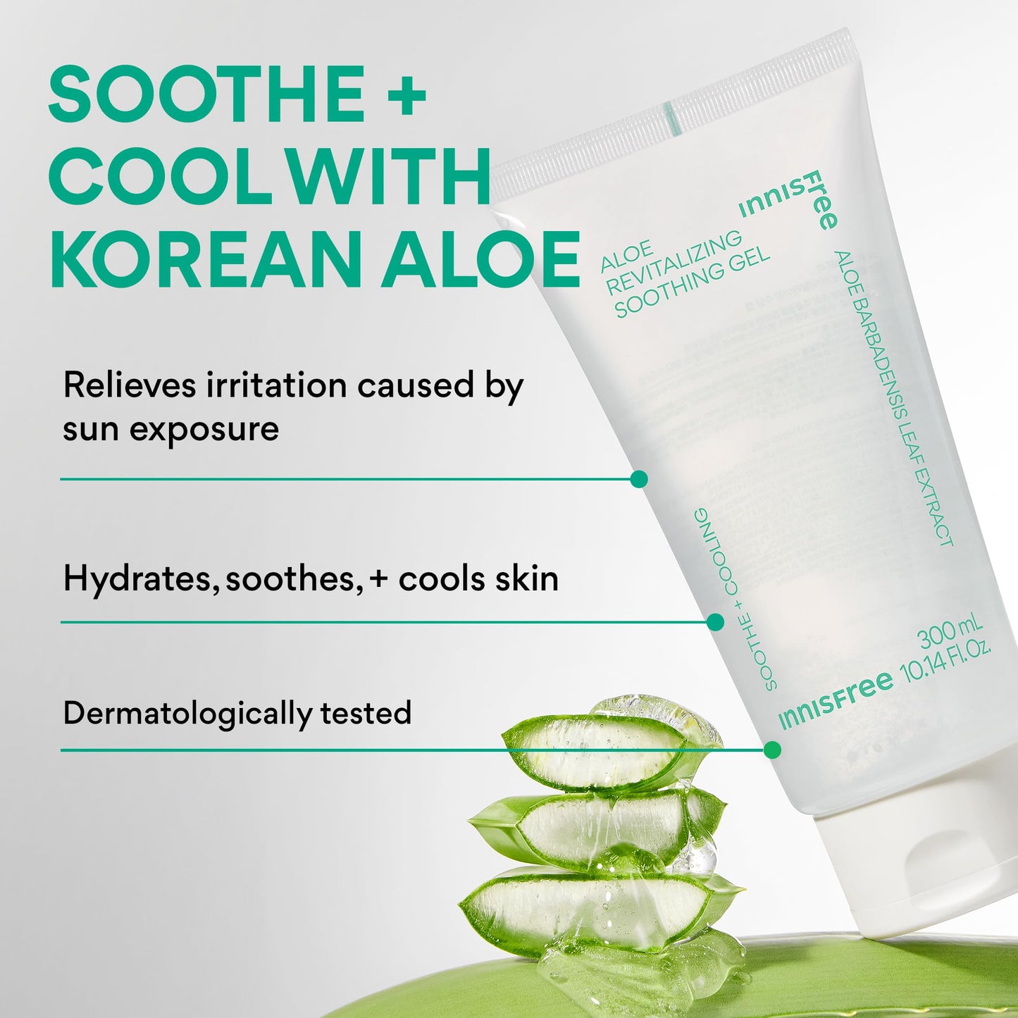 innisfree Daily UV Defense Sunscreen and Aloe Revitalizing Soothing Gel Bundle, Korean SPF and Hydrating Aloe Duo
