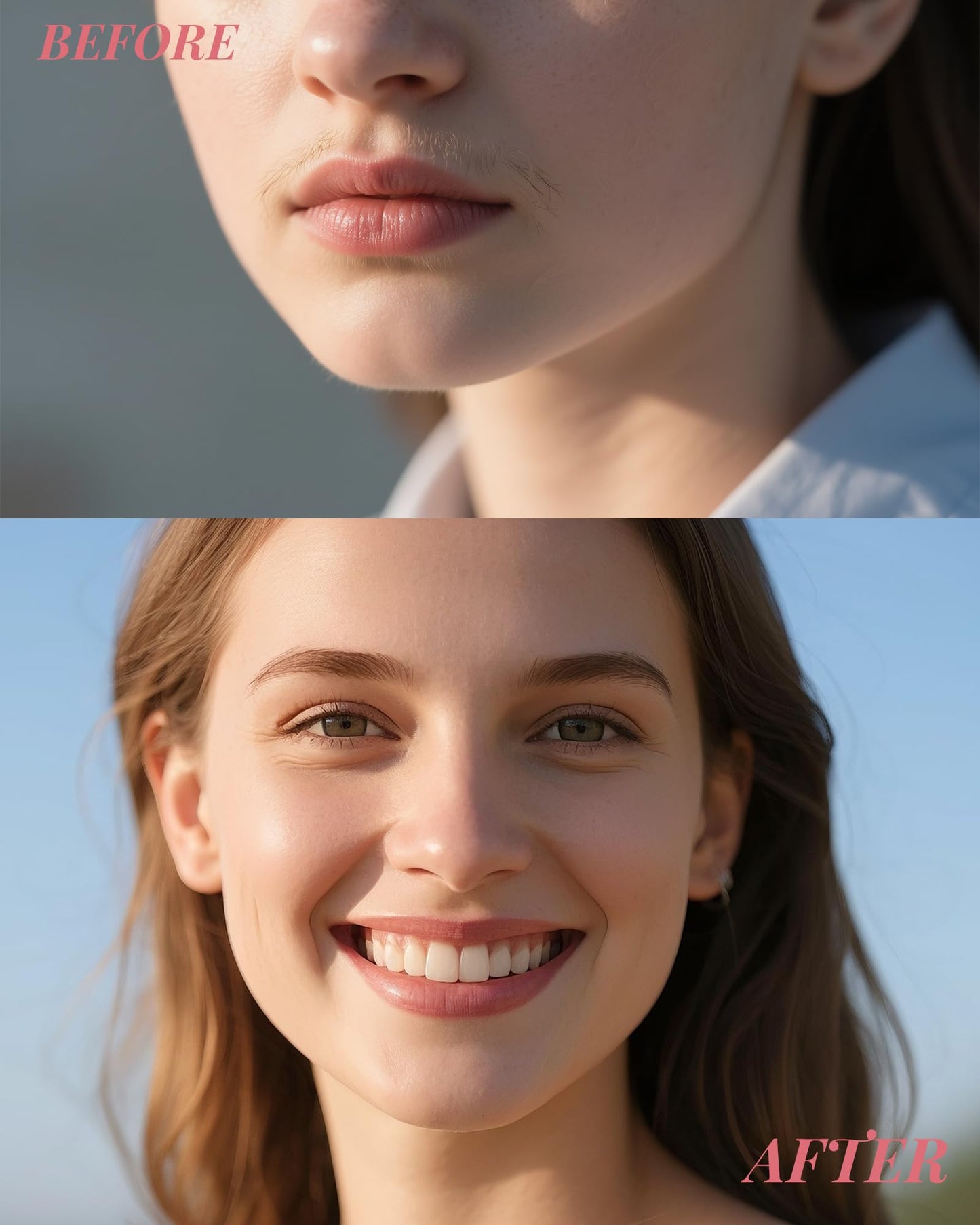 OPOX 40PCS Facial Wax Strips for Hair Removal, Facial Hair Removal for Women, Waxing Kit for Women's Face, Bikini, Chest, Body, Arms, Legs, Back, & Brazilian | 40ct Waxing Strips & 4 calming Oil Wipes