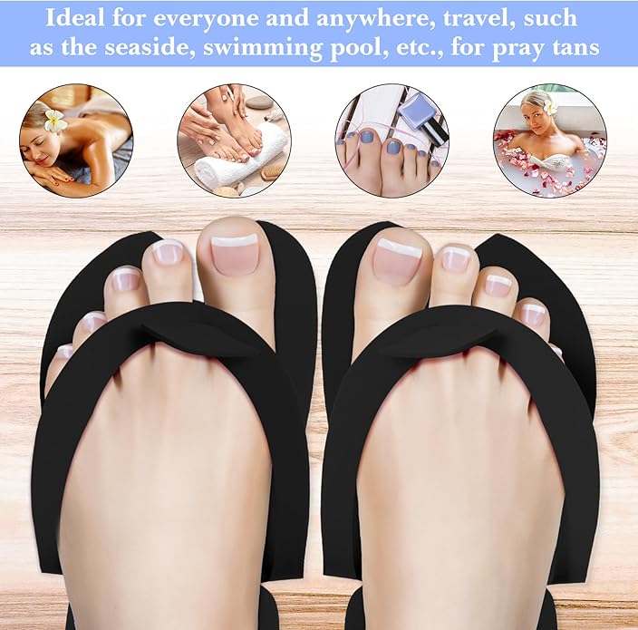 JaGely 90 Pairs Disposable Pedicure Slippers Bulk, Pedicure Flip Flops Disposable Anti Slip EVA Foam Spa Slippers Sandals for Guests Women Girls Kids Foot Bath Nail Salon Party Supplies