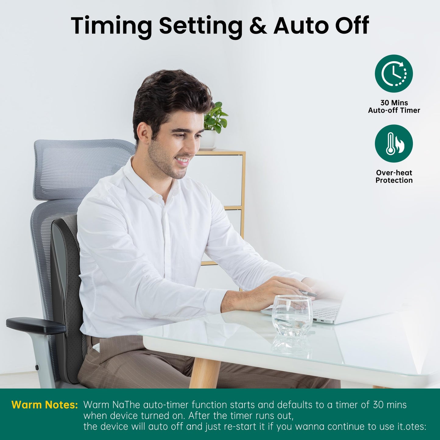 Snailax Back Massager for Back Pain Deep Tissue, Shiatsu Lower Back Neck Massager with Heat, 3D Kneading Massage Pillow for Neck Shoulder Legs, Gifts for Mom, Dad, Women