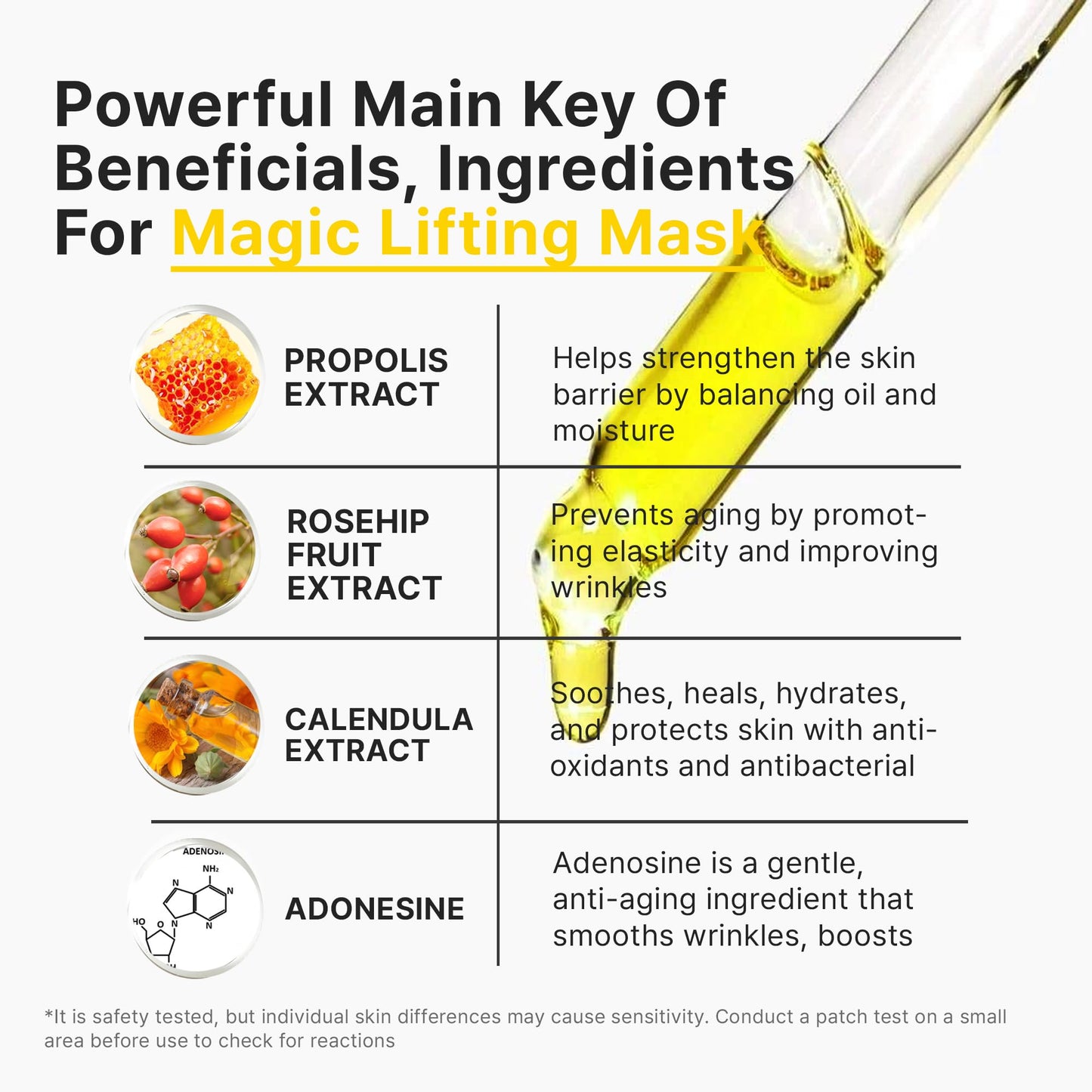 Korean Instant Face Lift Serum Mask - Hyaluronic Acid Serum Mask for Face, Niacinamide, Peptides for Anti Aging, Korean Skin Care Mask