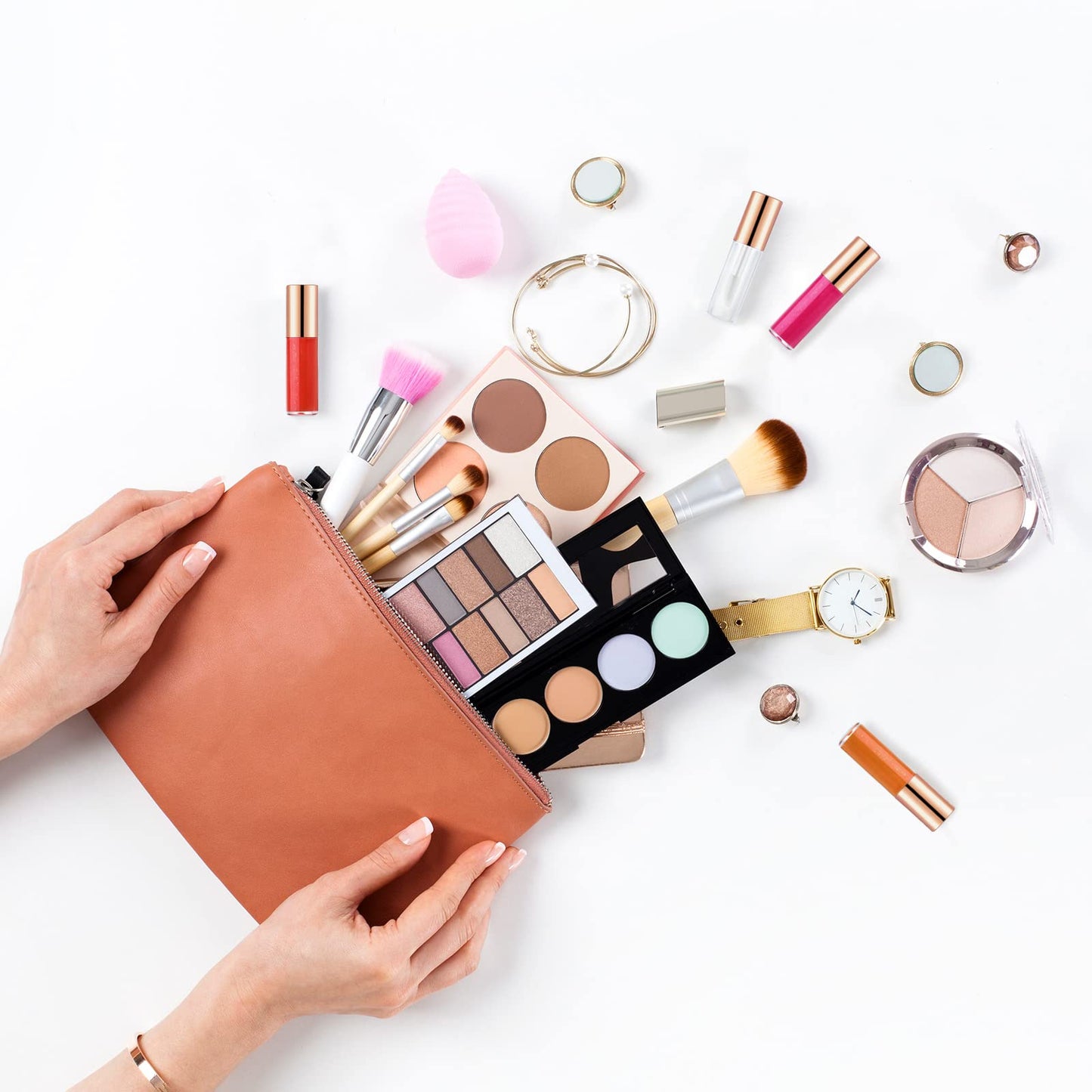 Patelai 100 Pieces 1.2 ml Clear Mini Lip Gloss Tube Refillable Empty Lip Balm Gloss Containers for Women Girls DIY Makeup, Rose Gold