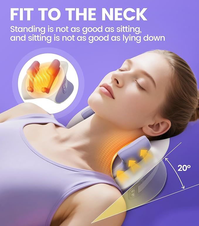 Electric Massage Pillow,Designed for Neck Massage with red Light Heating Function, relieves Neck Pain and Headache.