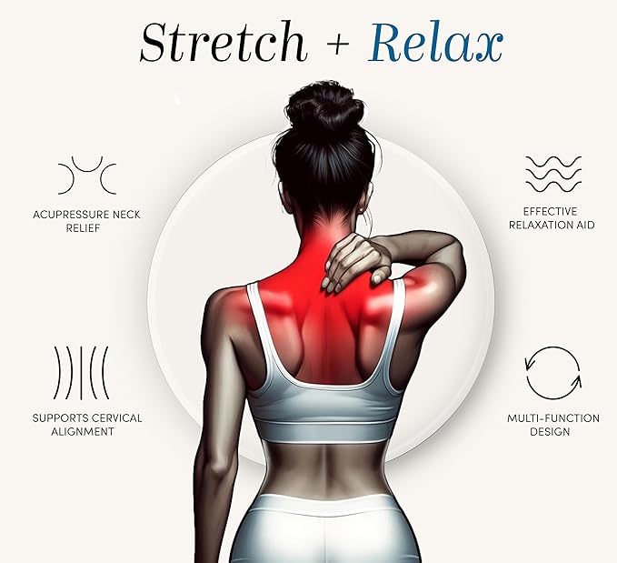 Halo Neck Stretch Pillow Supportive Cervical Comfort for Pain Relief, Posture Alignment, and Stress Reduction