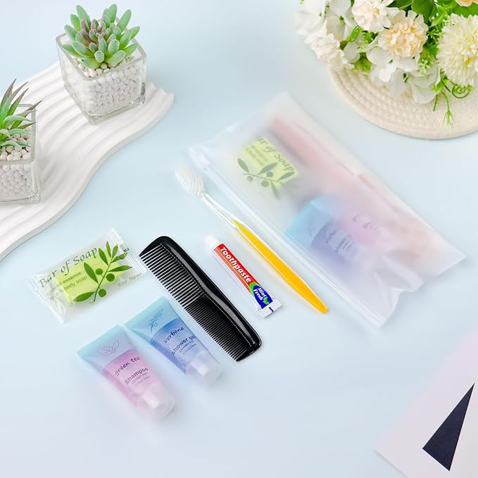 Homeless Hygiene Kit for Donations,Bulk Basic Toiletry Kits Care Package Supplies in Zip Pouch,Homeless Kits Travel Toiletry Bulk for Homeless Shelters Charity Men Women (pack of 50)