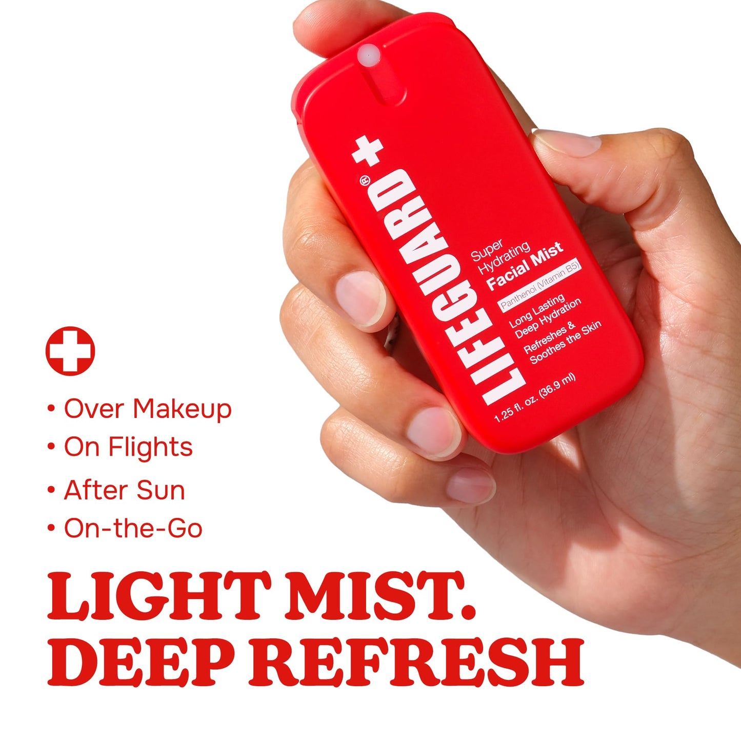 LIFEGUARD Super Hydrating Facial Mist - Vitamin B Infused, Face Mist Hydrating Spray for All Skin Types, Light-weight Face Moisturizer - 1.25 fl. oz.