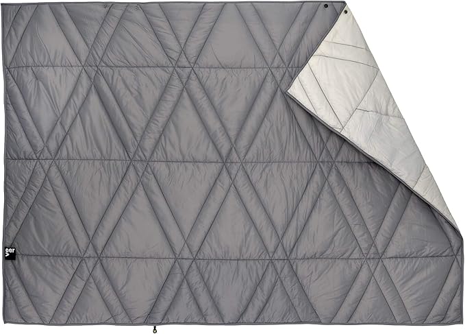 Veer Adventure Blanket - 100% Down Alternative Insulated Outdoor Puffy Blanket for Camping, Beach, Sports/Stadiums, Picnics, or Travel - Built-in Hand Pockets and Zipper Pillow Pocket - Adult Size