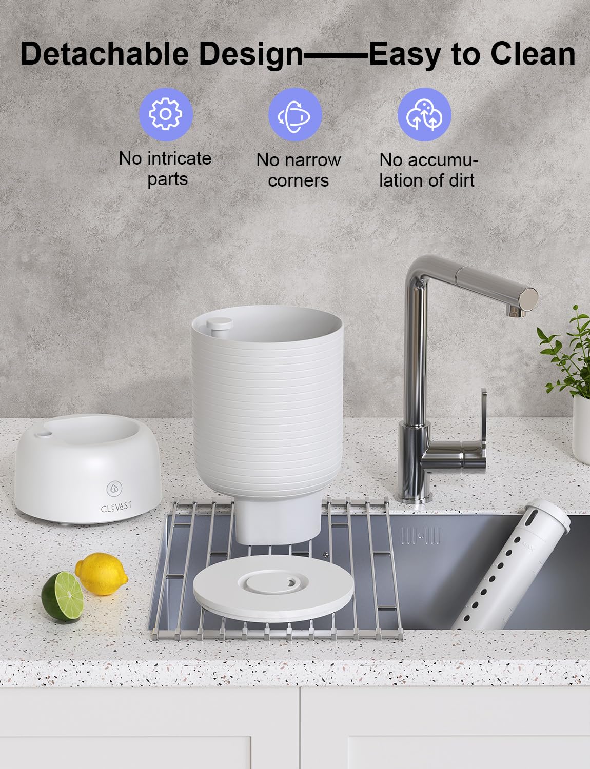 CLEVAST Smart Humidifiers for Bedroom, Top Fill 3L Cool Mist Quiet Ultrasonic Humidifier with Essential Oil Diffuser, Humidity Control, Wi-Fi Air Humidifier for Baby, Home, Compatible with Alexa