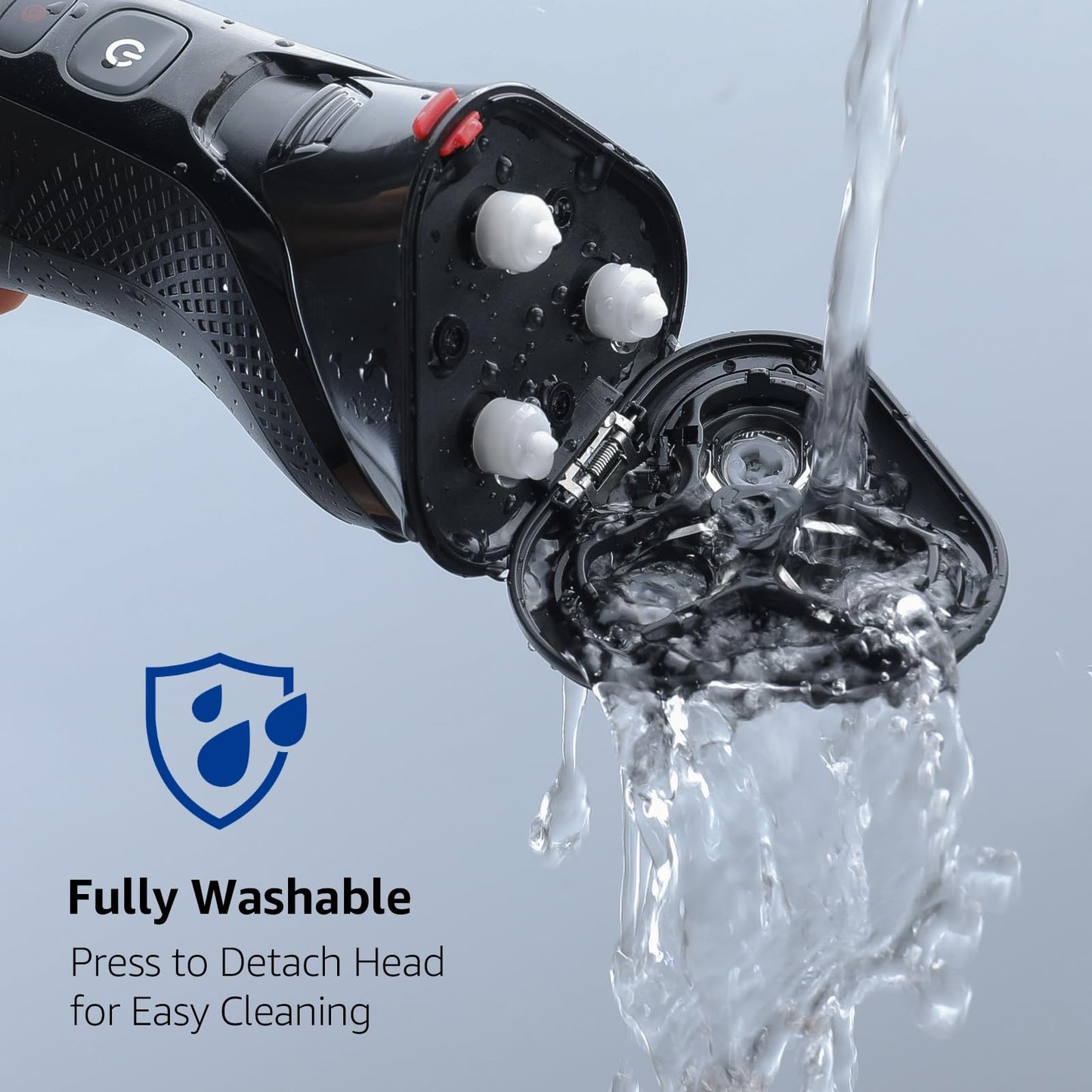 rategist Cordless Electric Razor for Men: 3-in-1 Shaver for Beard/Nose/Sideburns - IPX7 Waterproof Travel Kit - Turbo Speed & Precision Blades, Texture Black