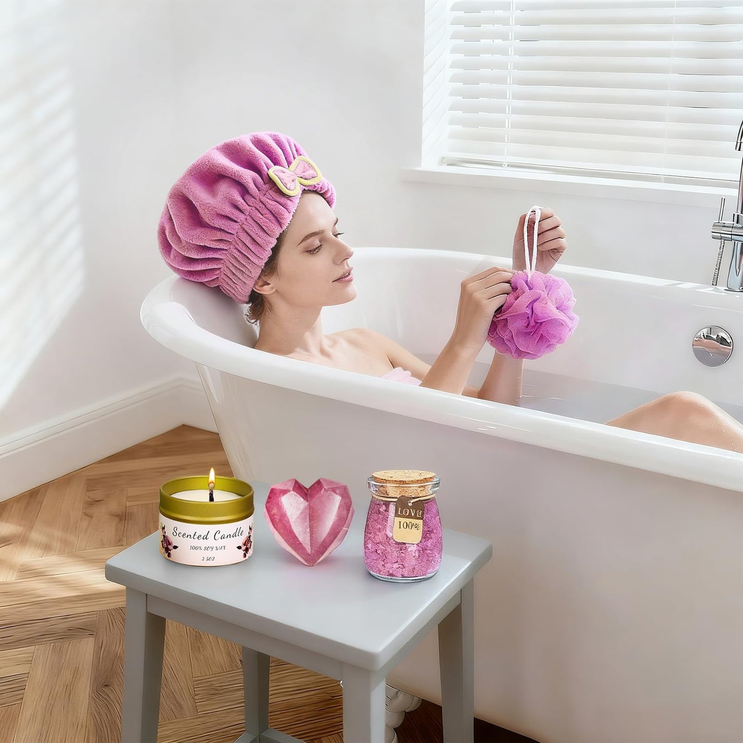 Birthday Gift Baskets for Women, 21 Piece Handmade Surprise Photo Pop Up Box Self Care Gift for Friend Mom Her Sister Wife Girlfriend Coworker, Get Well Soon Relaxing Spa Gifts, Unique Gifts Ideas