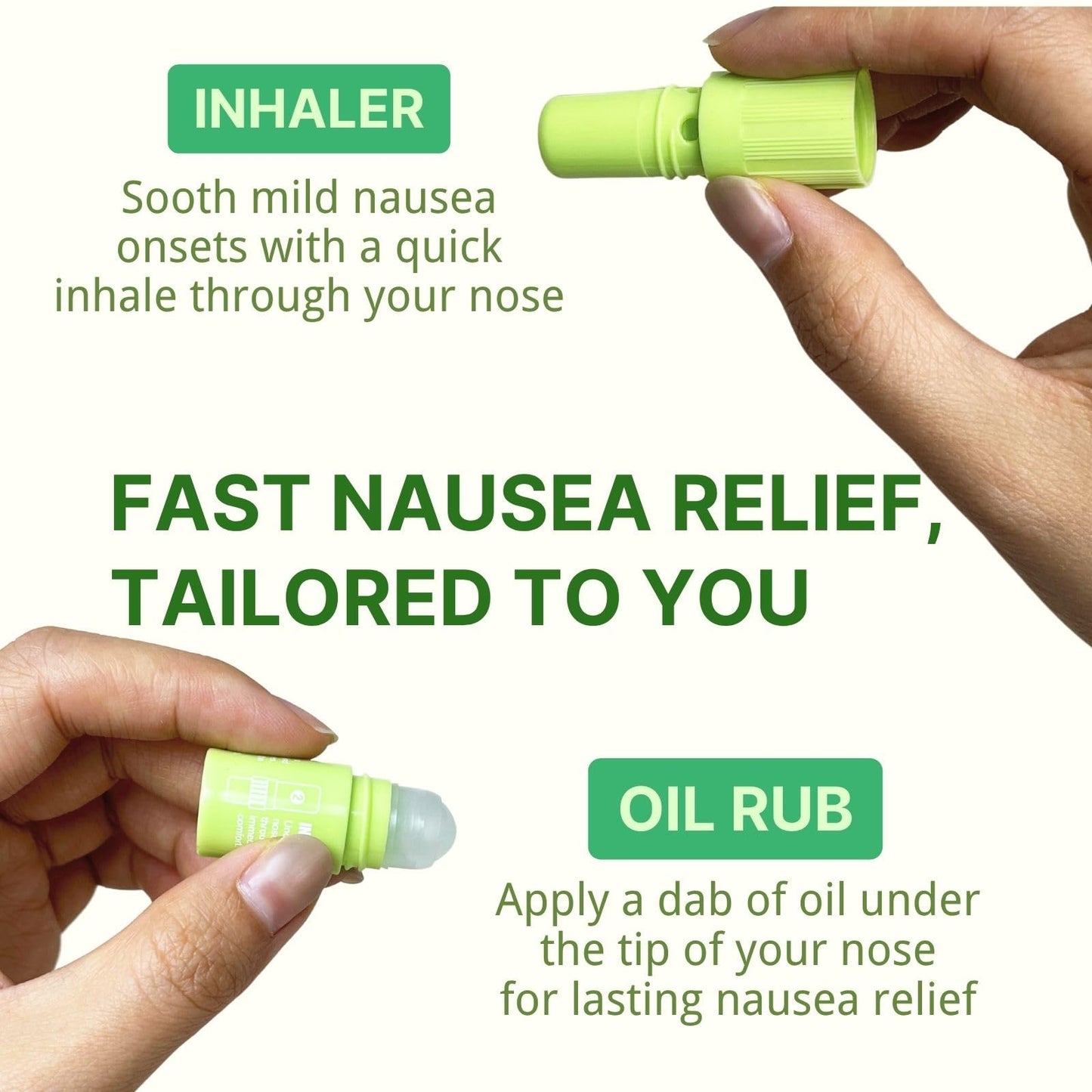 Yimissrui Nausea Relief Herbal Inhaler - Portable Travel Essential, Non-Drowsy, Fast-Acting, Natural Motion Sickness Relief Stick for Plane, Cruise, Car, Morning Sickness