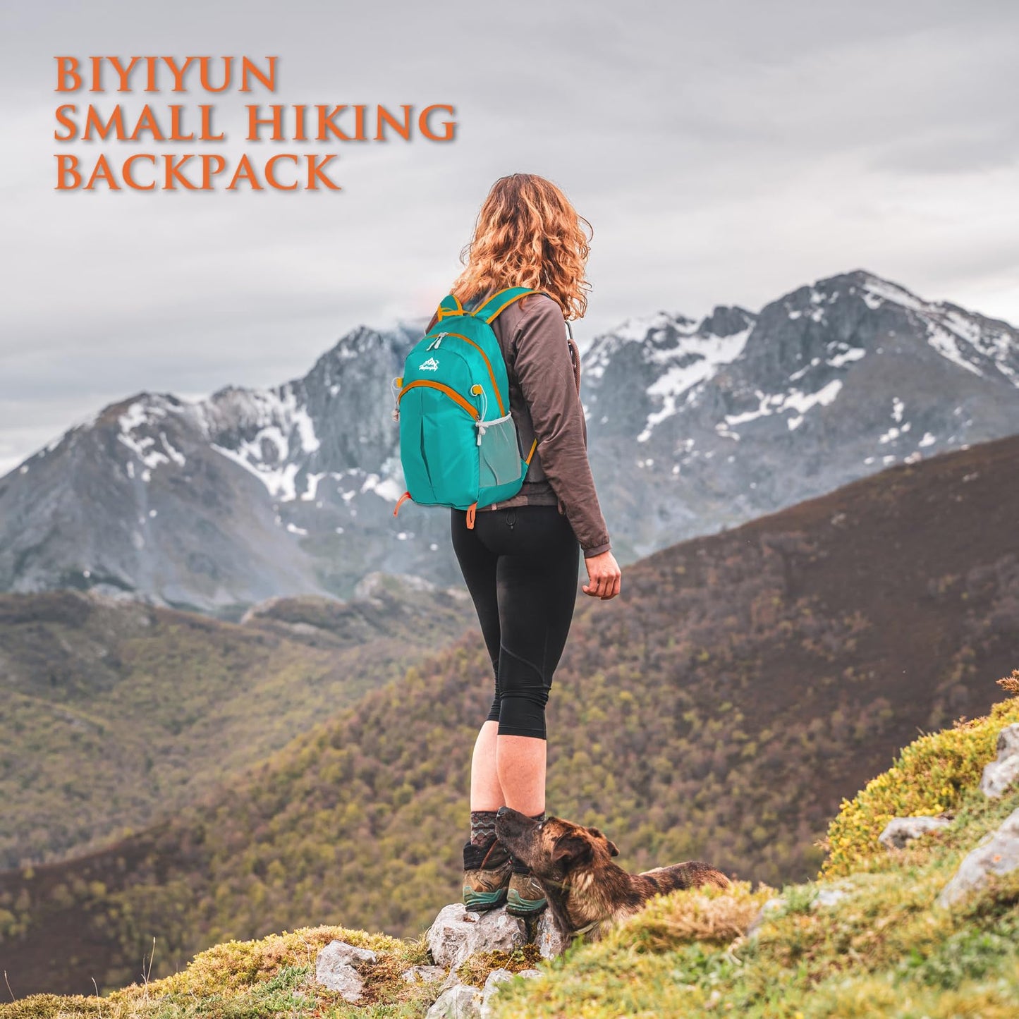 BiYiYun 20L Small Hiking Backpack for Men Women, Lightweight Foldable Daypack Water-resistant Travel Camping Packable Backpack (Green)