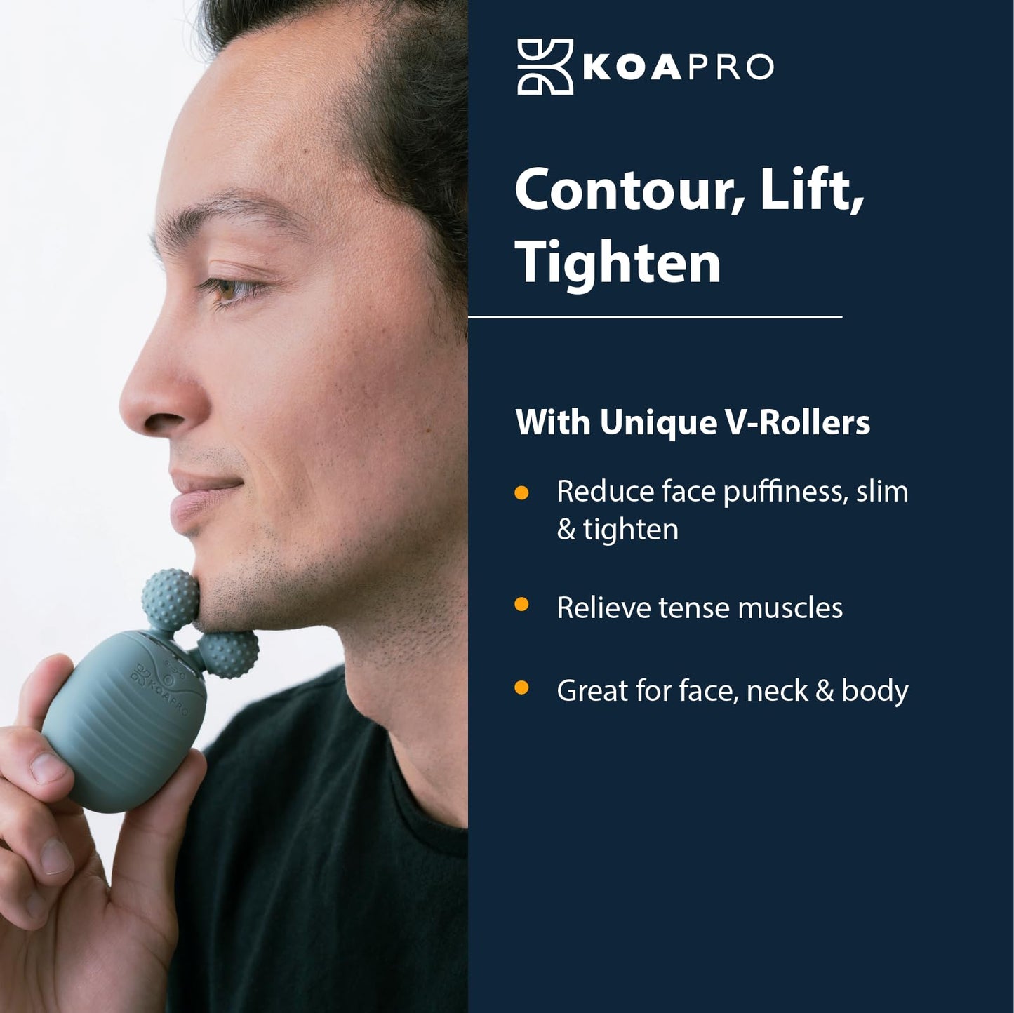 KOAPro Facial Cleansing Brush Exfoliating Face Scrubber for Women and Men, Waterproof Face Brush Cleanser, 3-in-1 Rechargeable Electric Facial Massager Tool, Reusable Sonic Silicone Scrubber