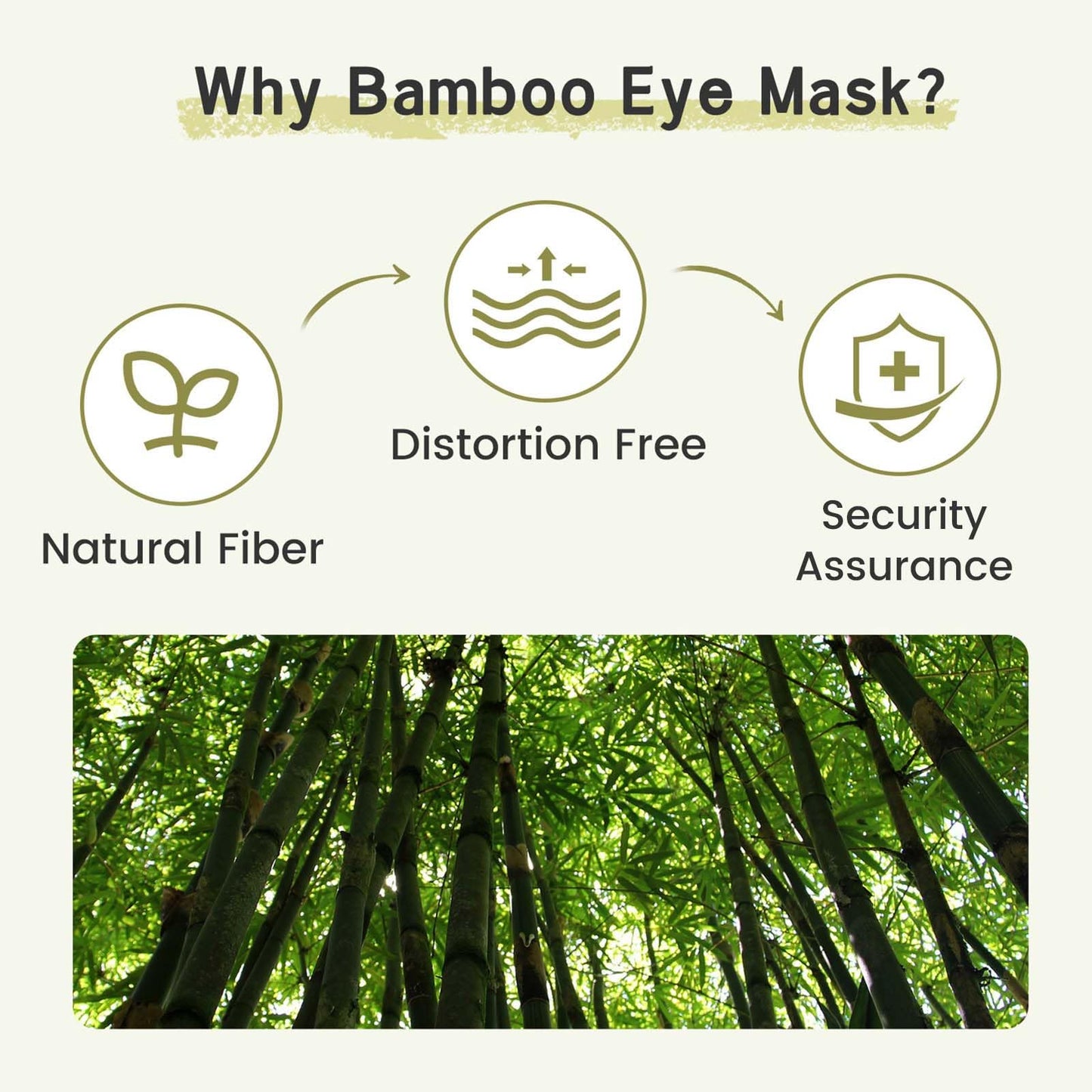 iCooBreeze 100% Handmade Bamboo Sleeping Eye Mask for Women for Men,Night Masks,Organic Sleep Mask,Blockout Eye Mask for Sleeping,Large Size Adjustable (1 PC, Apricot)