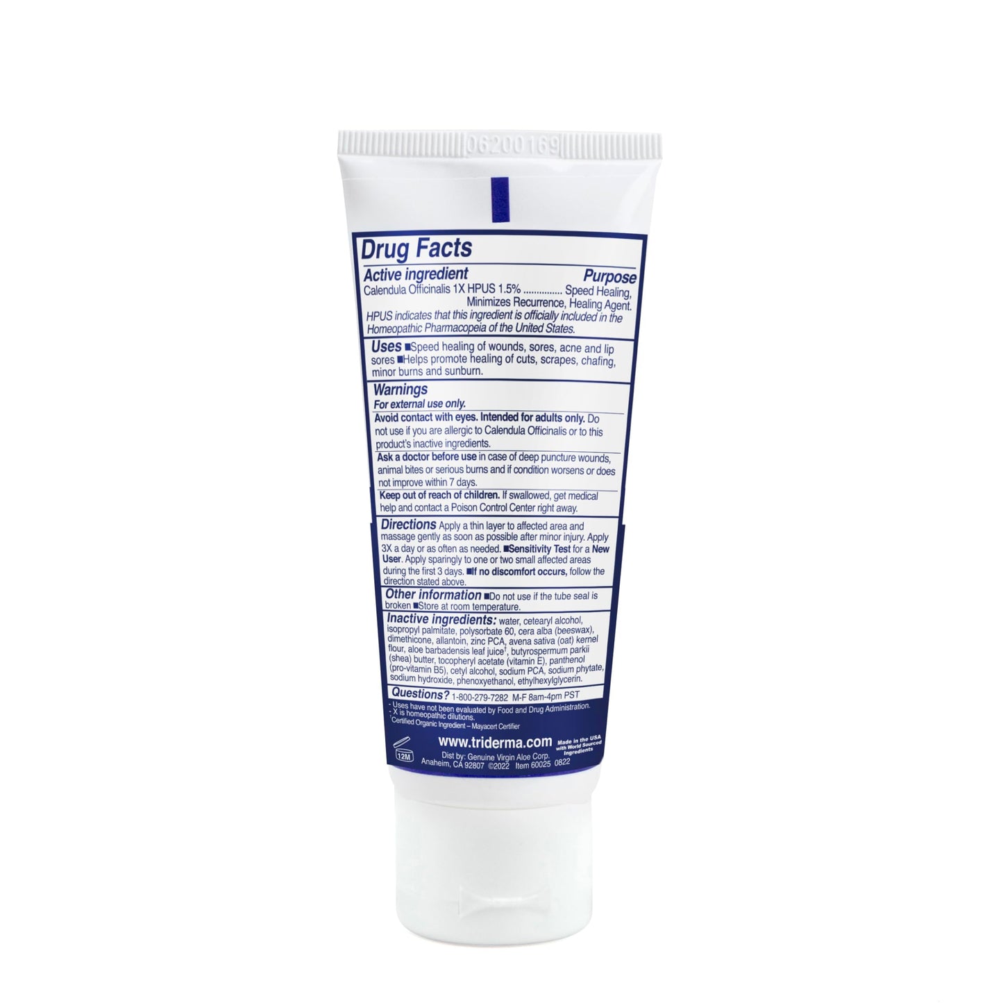 TriDerma Intense Fast Skin Healing Cream for Hard-to-Heal Skin Irritations, Sores, Rashes, Dry, Cracked Hands, Cuts, Chafing, Burns, Scrapes - First Aid Kit Essential - FSA Eligible - 2.2 oz