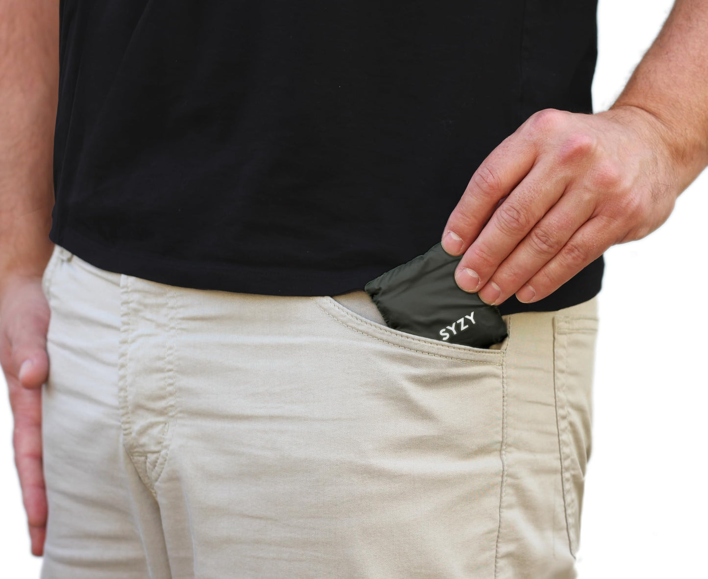 SYZY Pocket-Size Foldable XL Shopping Bag - Holds 70 lbs, Durable and Ultra-Lightweight for Daily Use and Travel (Black)