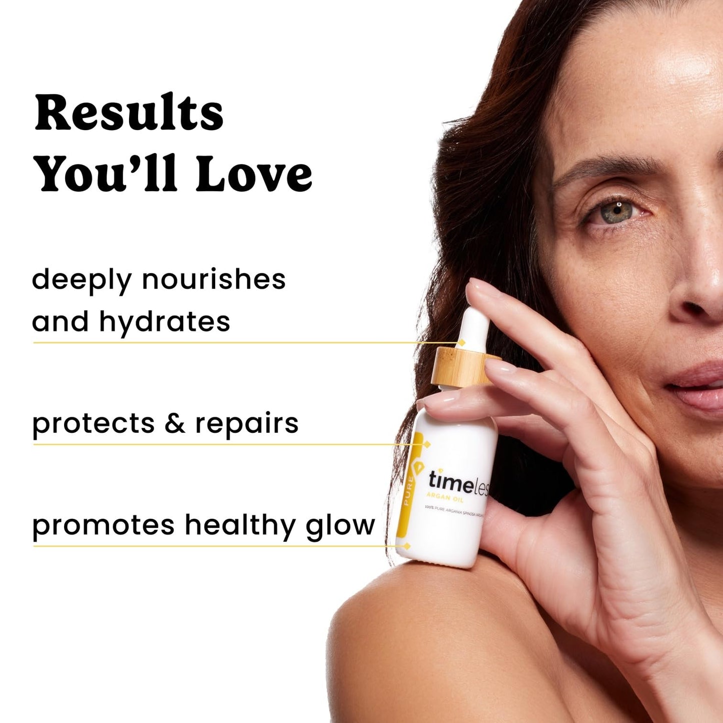 Timeless Skin Care Argan Oil - 100% Pure Argan Oil for Face & Hair Care - For Dry Skin - Fragrance-Free - Use with Moisturizer or Hair Products - 1 oz