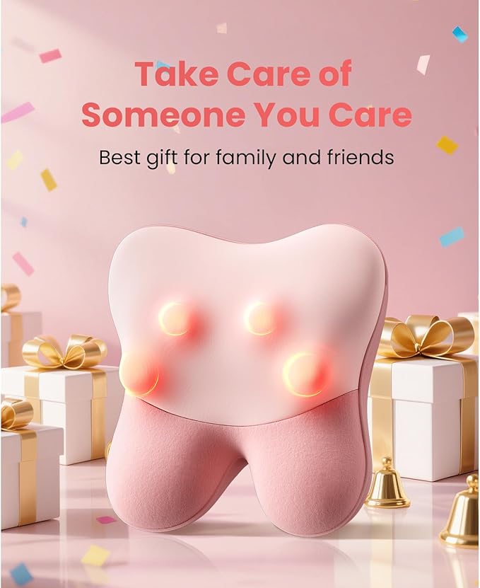 BOB AND BRAD Back Massager with Heat FSA Eligible, EZBack Corded Neck Massager for Pain Relief Deep Tissue, Shiatsu Back Shoulder and Neck Massage Pillow, Full Body Use, Ideal Gifts for Women Mom Wife