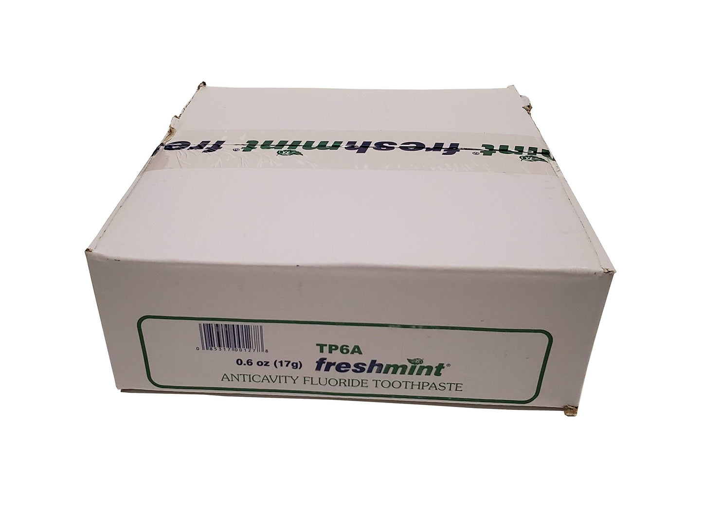 144 Tubes of Freshmint 0.6 oz. Anticavity Fluoride Toothpaste, Metallic Tube, Tubes do not have Individual Boxes for Extra Savings, Travel Size