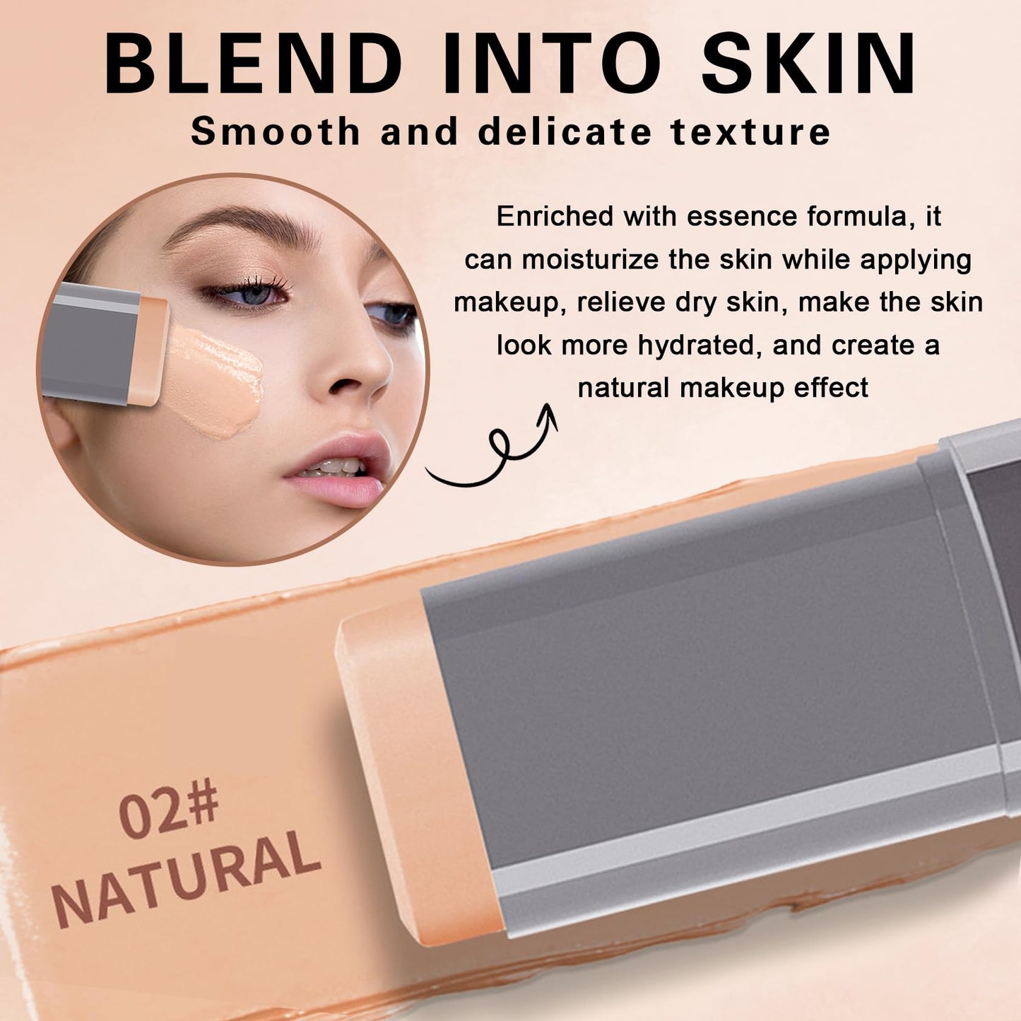 AOAZXBB Splendor Serum Boosted Skin Tint Stick Beauty Balm Lightweight Moisturizing Foundation Contour Stick for Natural Makeup